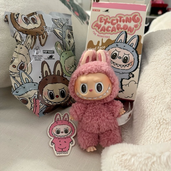 Other - POPMART Labubu Exciting Macaron Vinyl Face Figure (lychee berry )